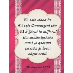 Felicitare cu mesajul - El este slava ta...
